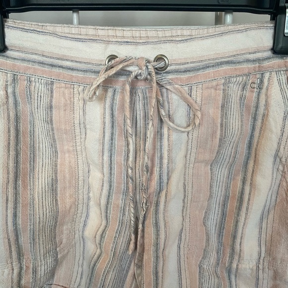 Calvin Klein Pink Pin Striped Shorts - Picture 2 of 8